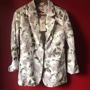Solitaire Linen Blend Floral Print Blazer